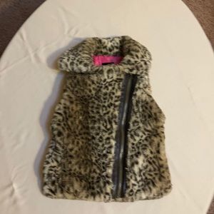 Me Jane Faux Girl’s Fur Vest w/zipper SZ 10